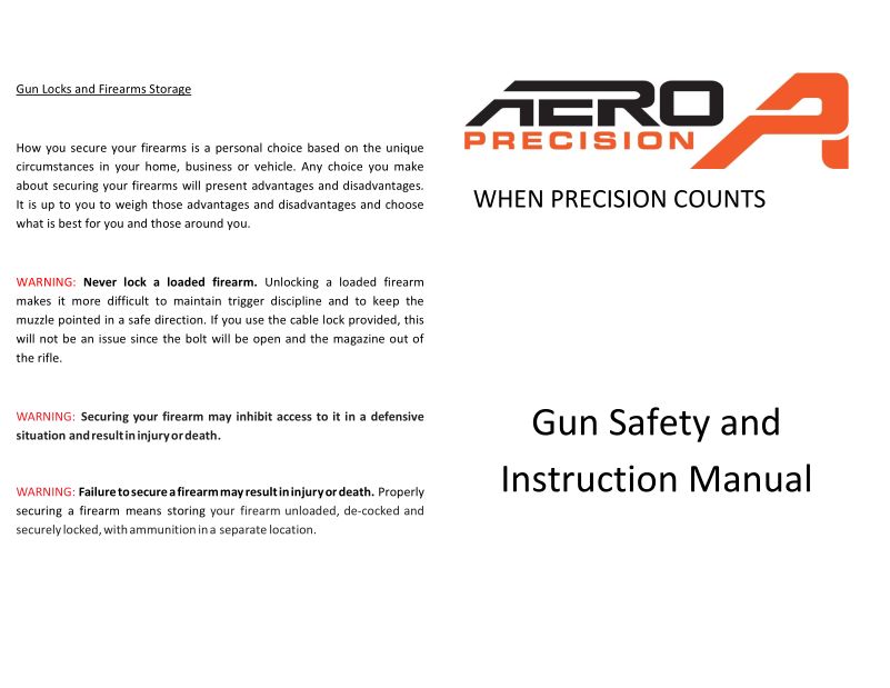 Aero Precision M5E1 .308 — manual cover