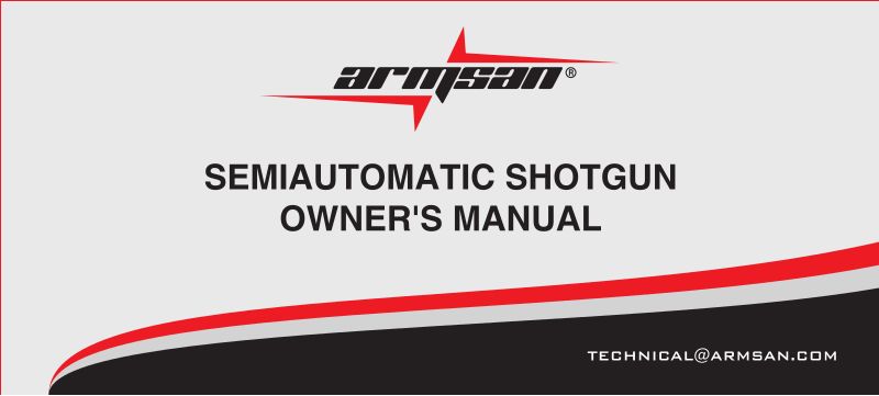 Armsan RS-X2 12 Gauge Walnut — manual cover