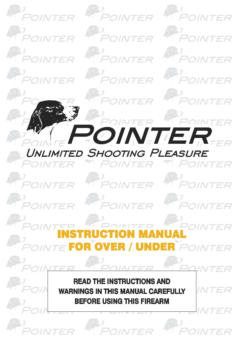 Armsan Tekno 12 Gauge O/U — manual cover
