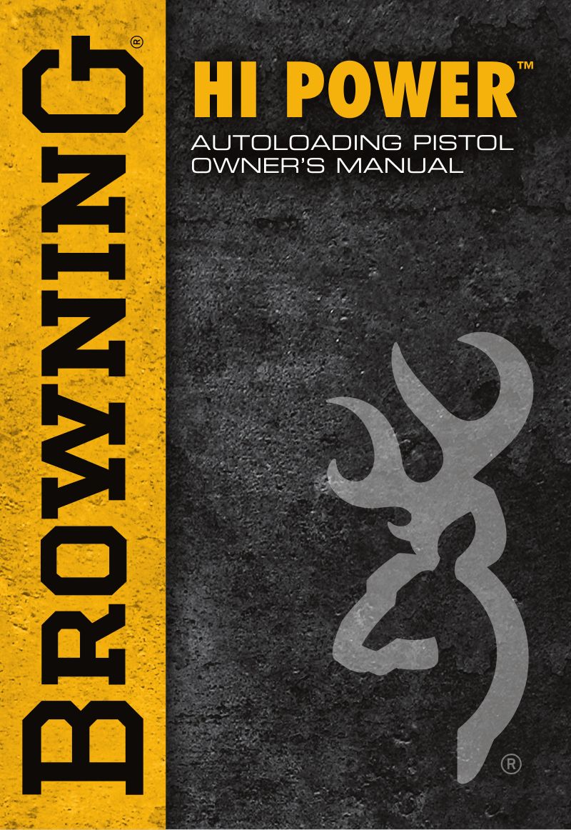 Browning Hi-Power Mark I 9mm — manual cover