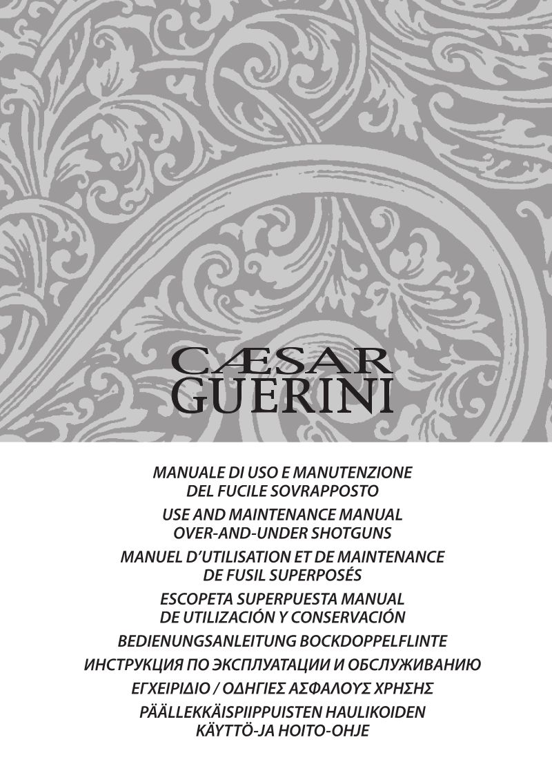 Caesar Guerini Invictus VII Sporting 30-inch — manual cover
