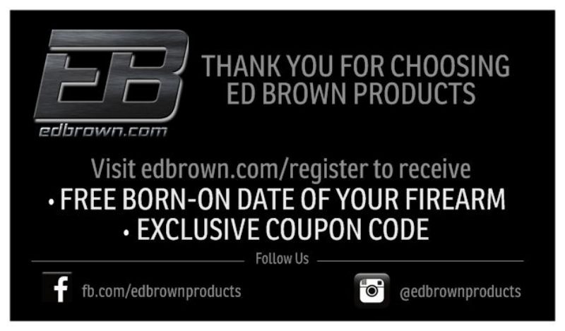 Ed Brown Executive Target .45 ACP — manual cover