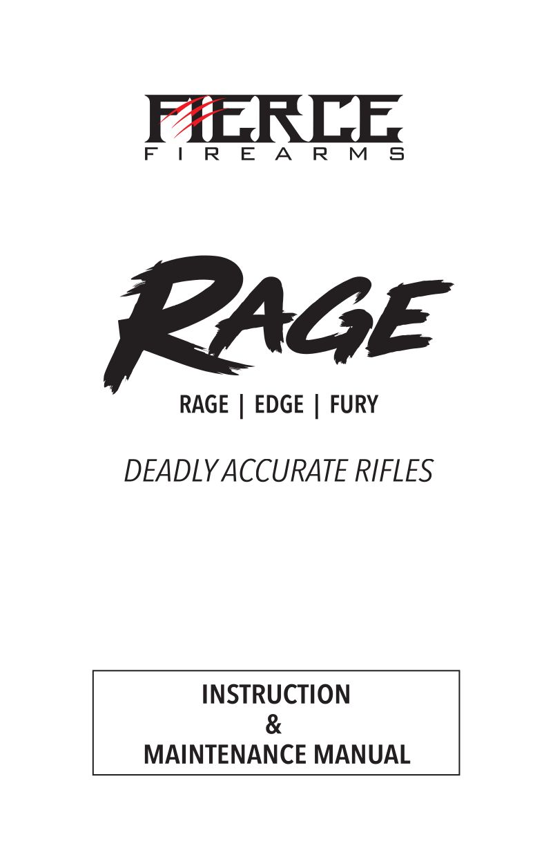 Fierce Arms Fury 28 Nosler — manual cover