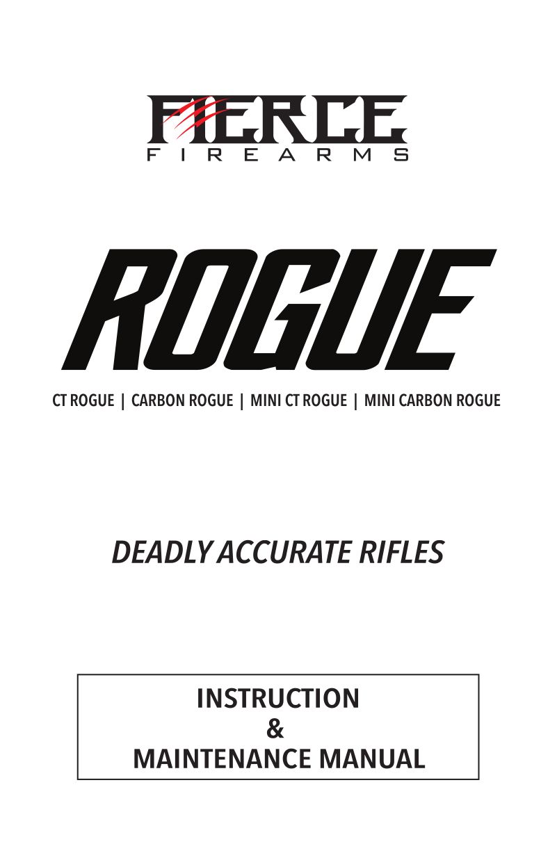 Fierce Firearms Rogue .300 Win Mag 26-inch — manual cover