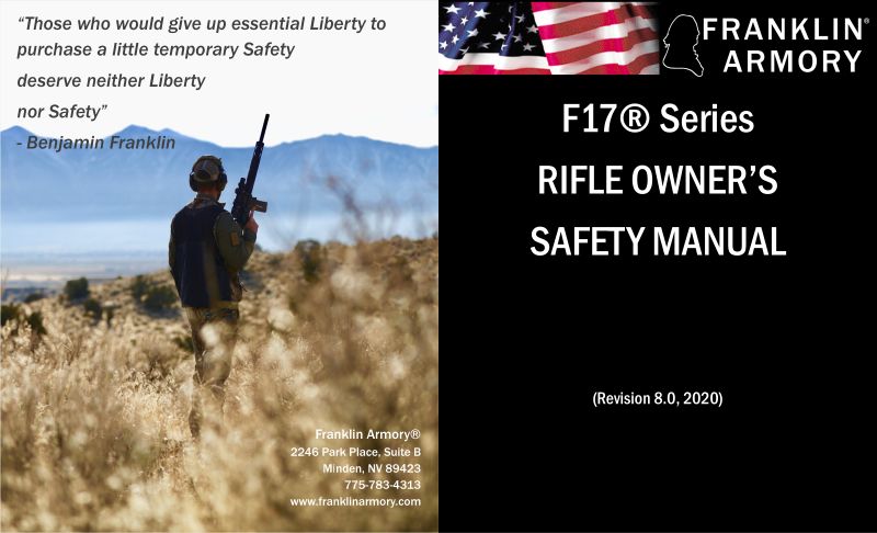 Franklin Armory F17-L 6.5 Grendel 20-inch — manual cover