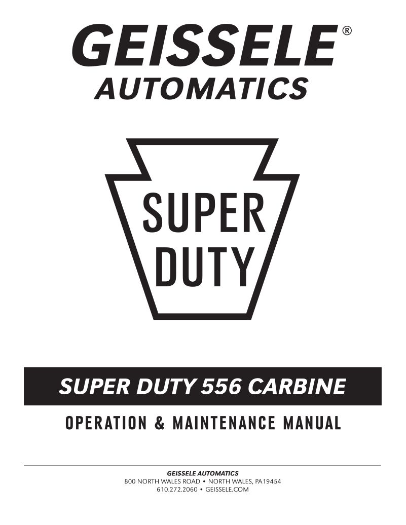 Geissele Super Duty 5.56x45mm 14.5-inch — manual cover