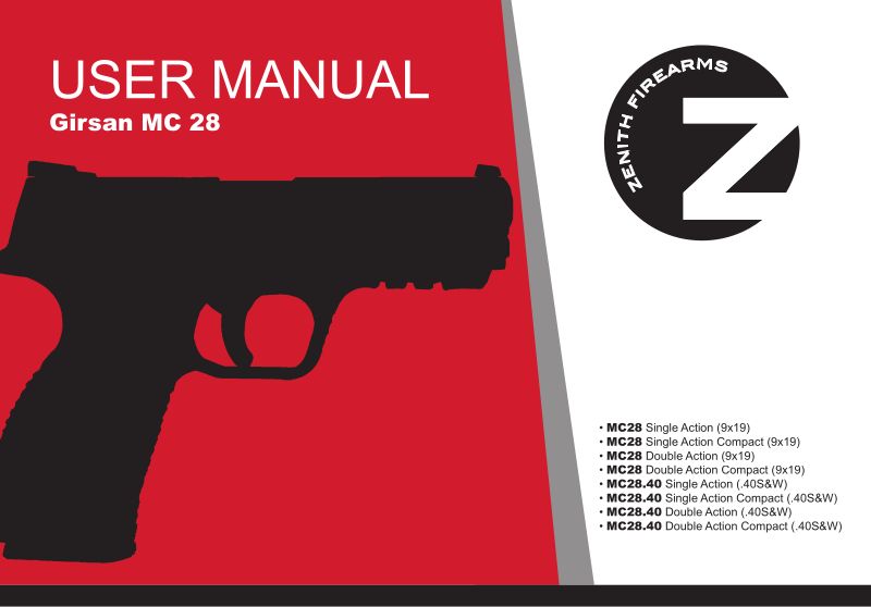 Girsan MC9 Sub-Compact 9mm 3.45-inch — manual cover
