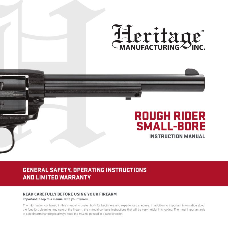 Heritage Rough Rider .22 LR 3.5-inch — manual cover