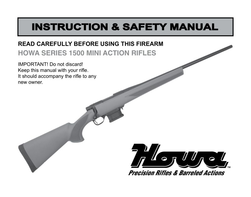 Howa Howa 1500 Hogue 243 Win — manual cover