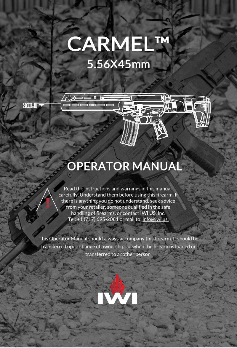 IWI Carmel .40 S&W — manual cover