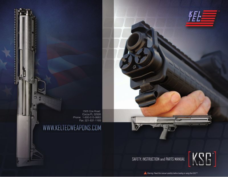 Kel-Tec KSG-25 12 Gauge 30-inch — manual cover