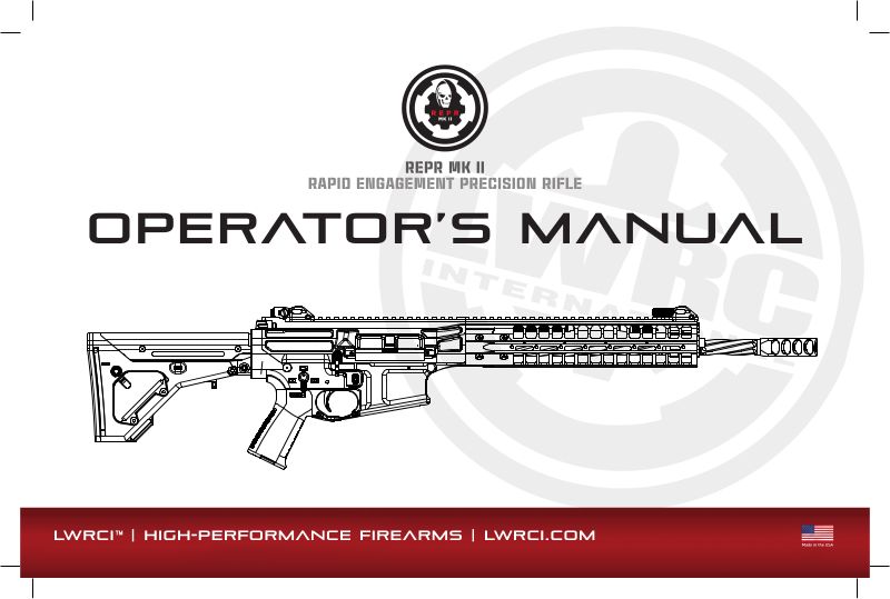 LWRC International CSASS 7.62x51mm 16-inch — manual cover