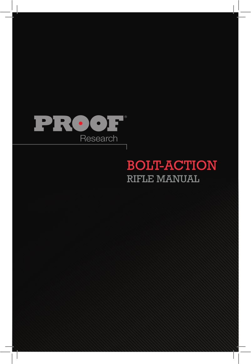 Proof Research Elevation Ti .300 Win Mag — manual cover