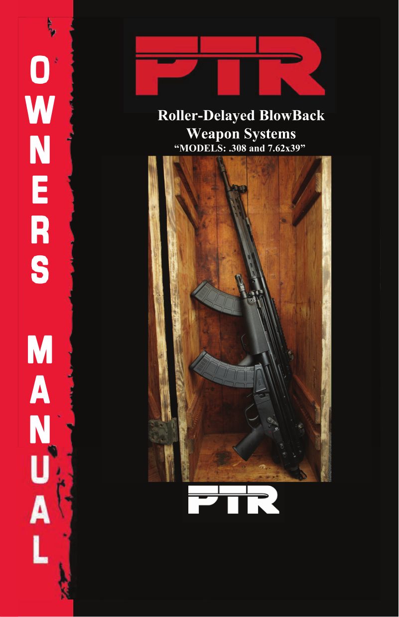 PTR Industries PTR 91 GI 7.62x51mm — manual cover