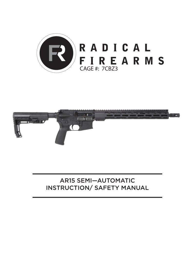 Radical Firearms FR16 308 Win 16-inch — manual cover