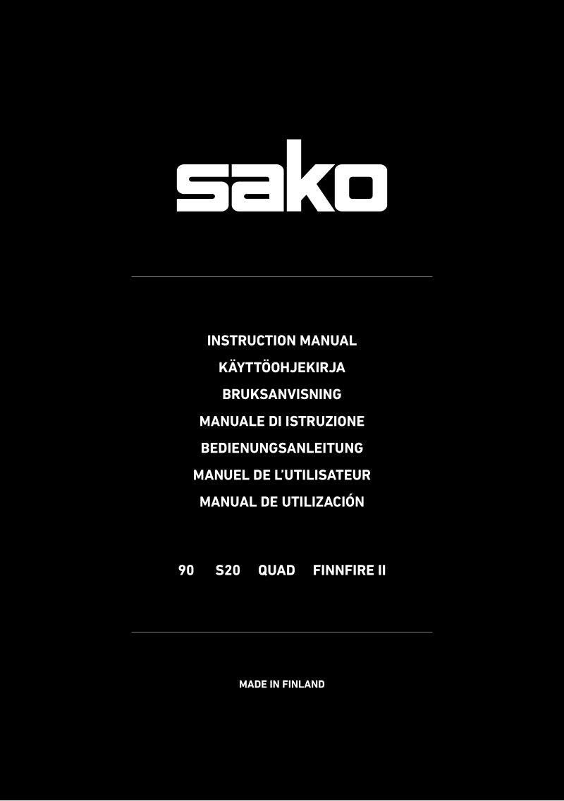 Sako S20 .308 Win 20-inch — manual cover