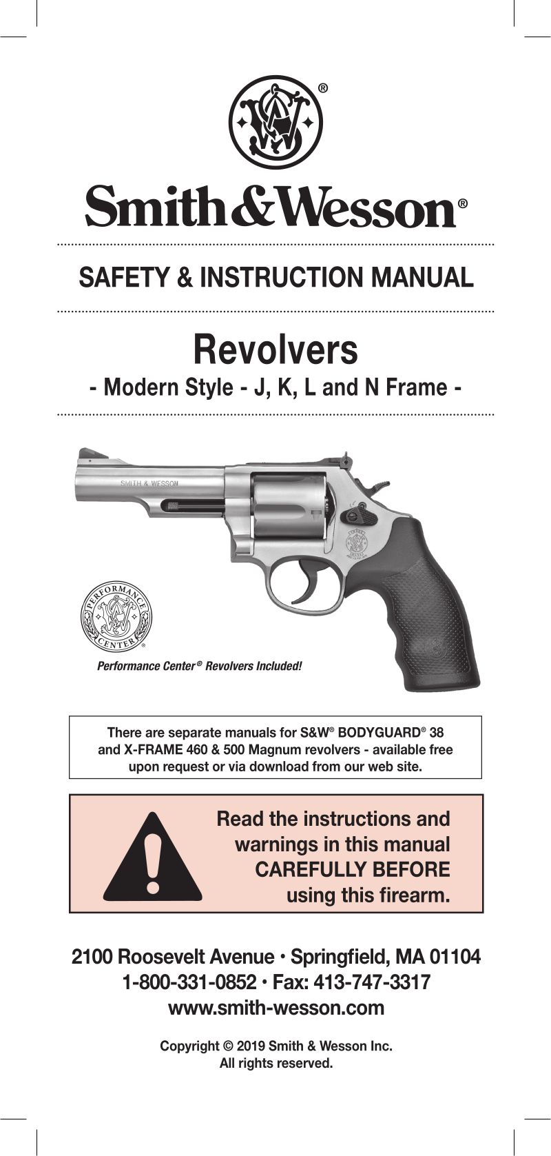 Smith & Wesson Model 57 .41 Mag 4-inch Classic — manual cover