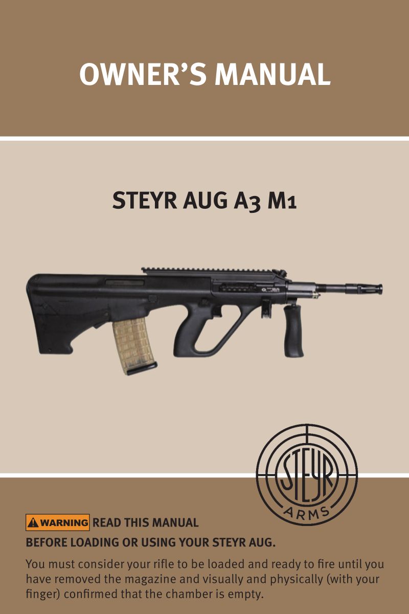 Steyr AUG A3 M1 FDE — manual cover