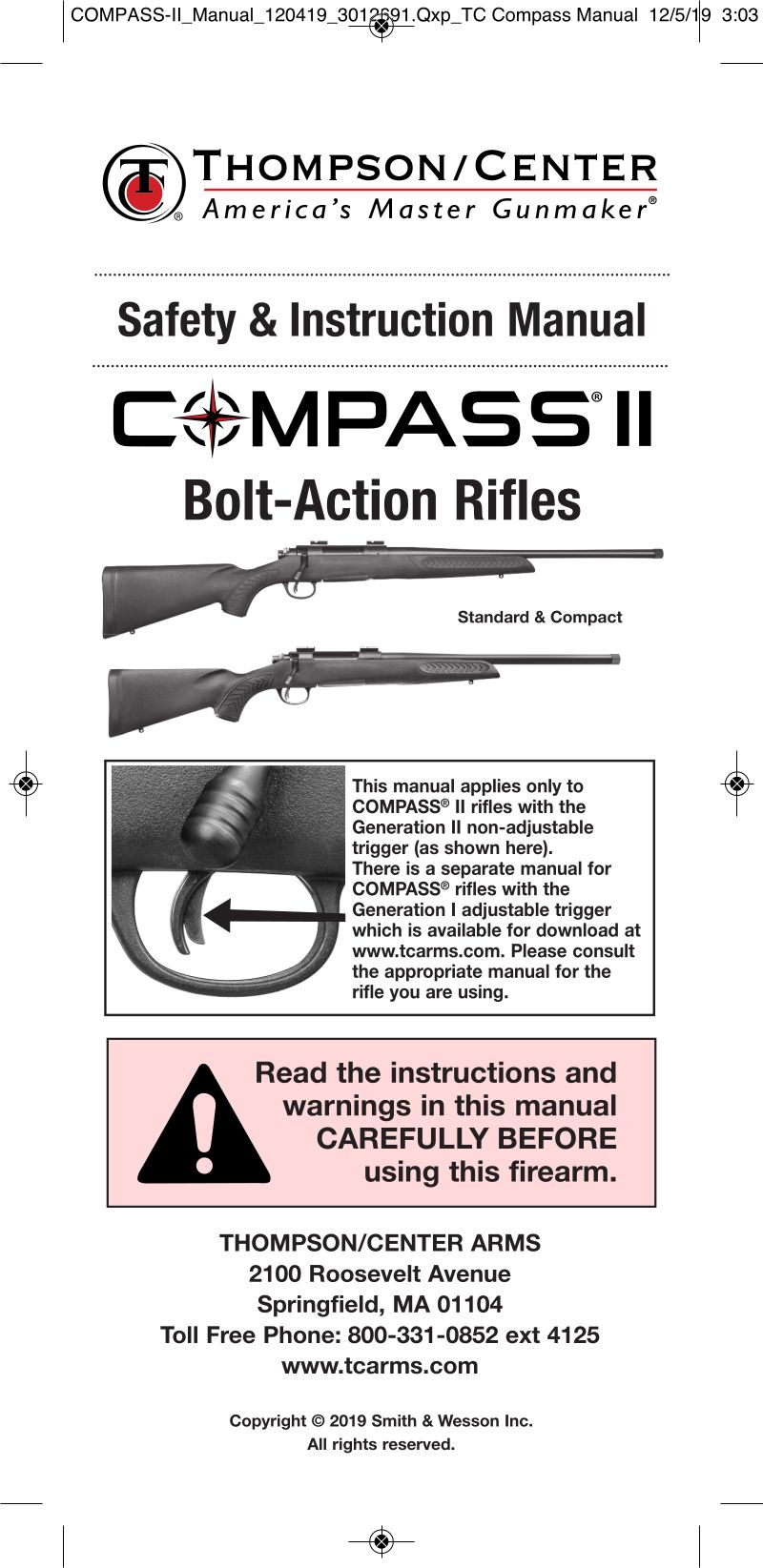 Thompson/Center TC Compass .243 Win — manual cover