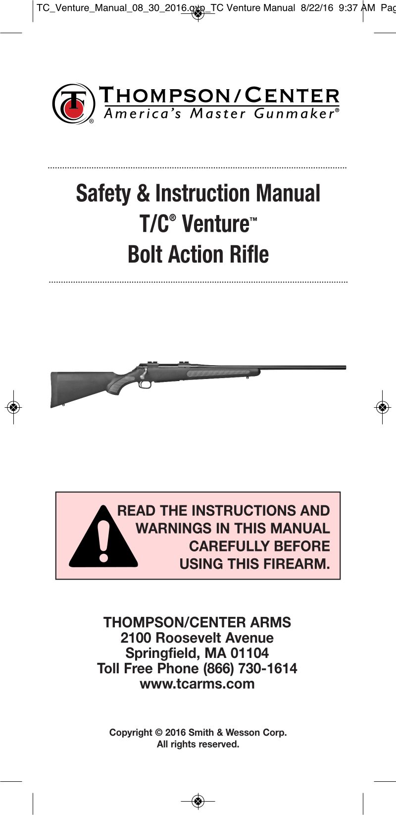 Thompson/Center TC Venture II 6.5 CM — manual cover