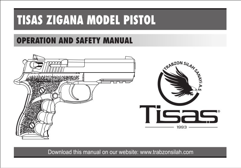 TISAS Zigana PX-9 — manual cover