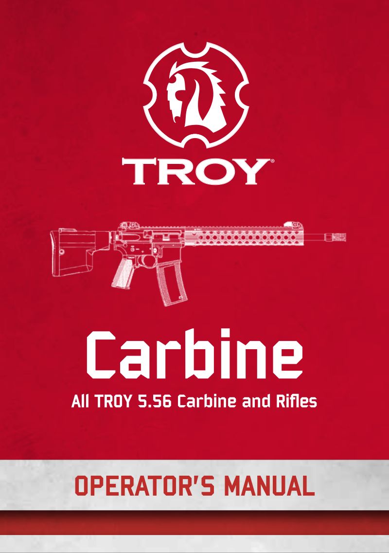 Troy Industries Troy A3 5.56x45mm 16-inch — manual cover