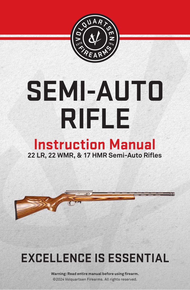 Volquartsen Custom Volquartsen Lightweight 22 LR Rifle — manual cover