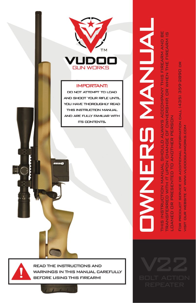 Vudoo Gun Works V-22 Switch 18-inch — manual cover