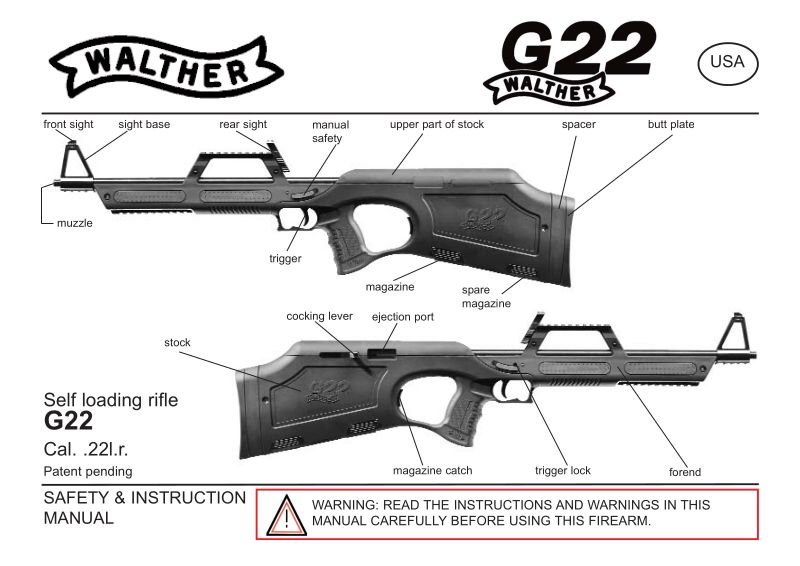 Walther G22 Bullpup — manual cover