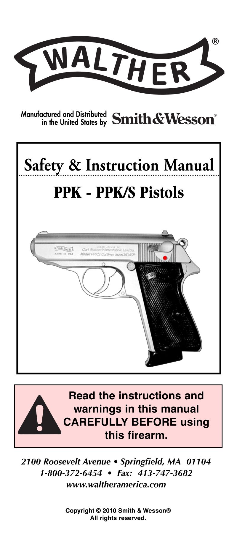Walther PPK .32 ACP German Police — manual cover