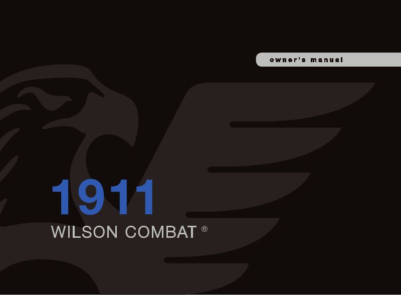 Wilson Combat Experior .45 ACP — manual cover