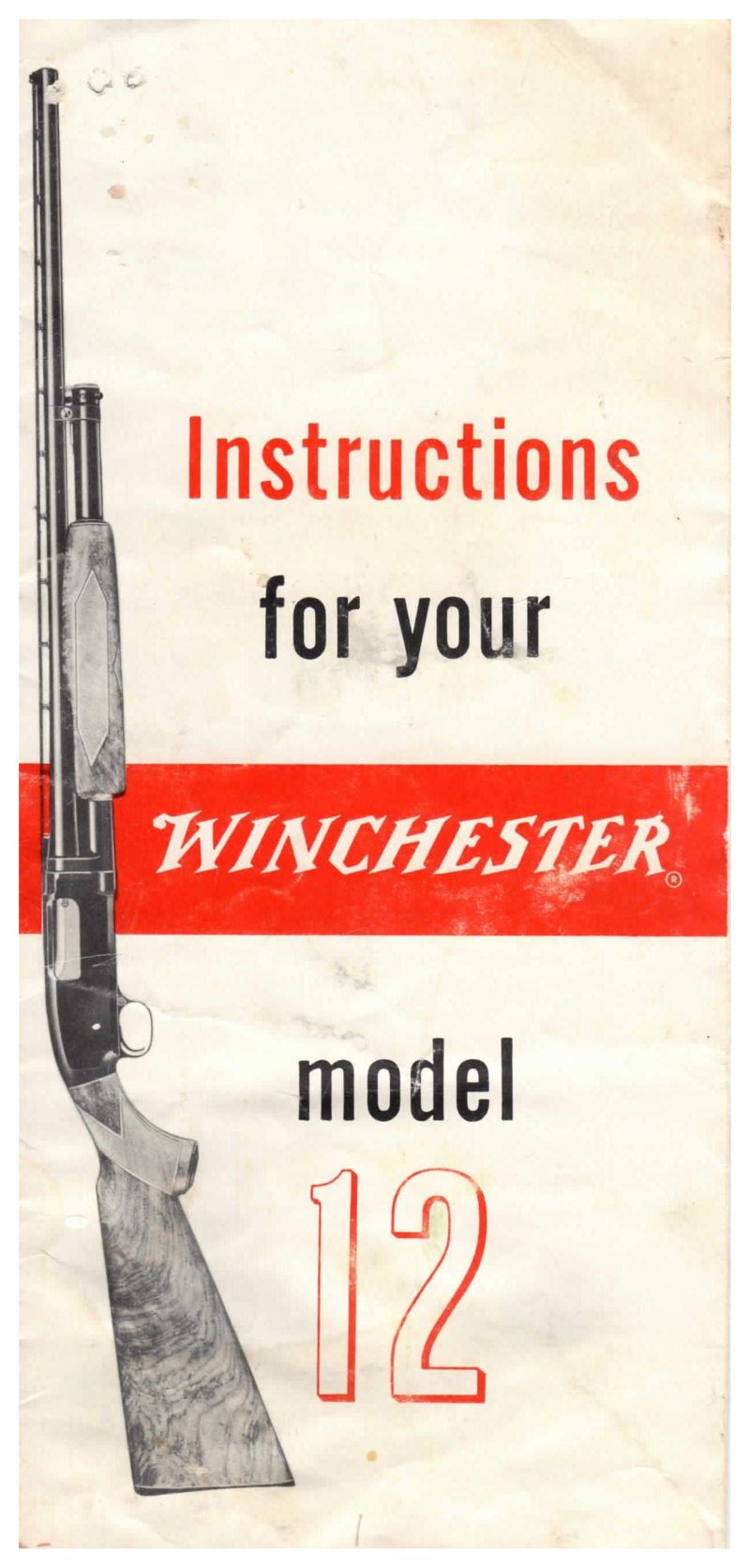 Winchester Repeating Arms Model 12 Skeet 12 Gauge 26-inch — manual cover