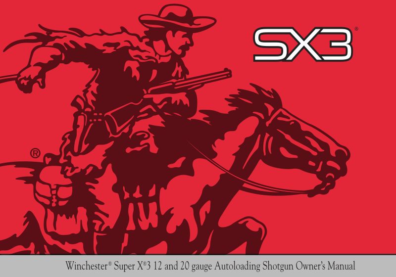 Winchester Super X3 12ga — manual cover