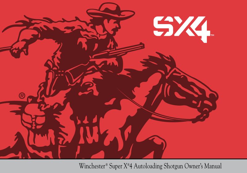 Winchester Repeating Arms SX4 Left-Hand 12 Gauge 28-inch — manual cover