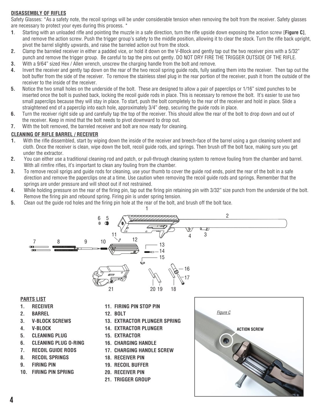 Tactical Solutions X-Ring .22 LR 4.5-inch — parts schematic