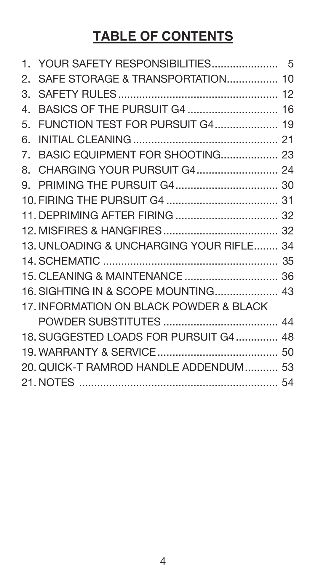 Traditions Performance Firearms Pursuit GT .50 Cal 26-inch — parts schematic